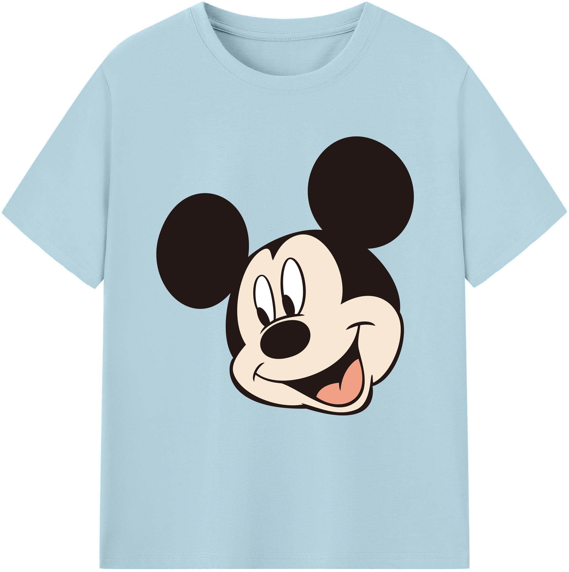（画像用） ミッキーマウス Mickey Mouse 綿100％半袖Tシャツ（フロントプリント）